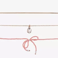 Arizona Gold Tone Girls Pear 18 Inch Pendant Necklace
