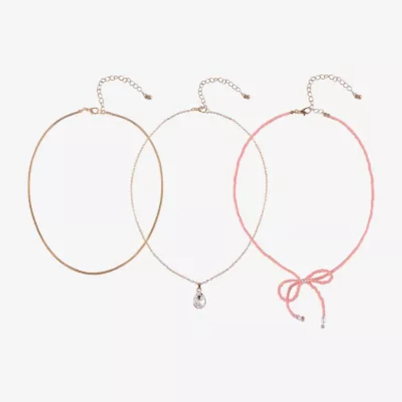 Arizona Gold Tone Girls Pear 18 Inch Pendant Necklace