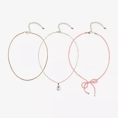 Arizona Gold Tone Girls Pear 18 Inch Pendant Necklace