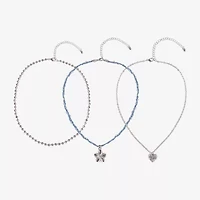 Arizona Silver Tone Girls Flower 18 Inch Pendant Necklace