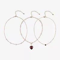 Arizona Gold Tone Girls Heart 3-pc. Necklace Set