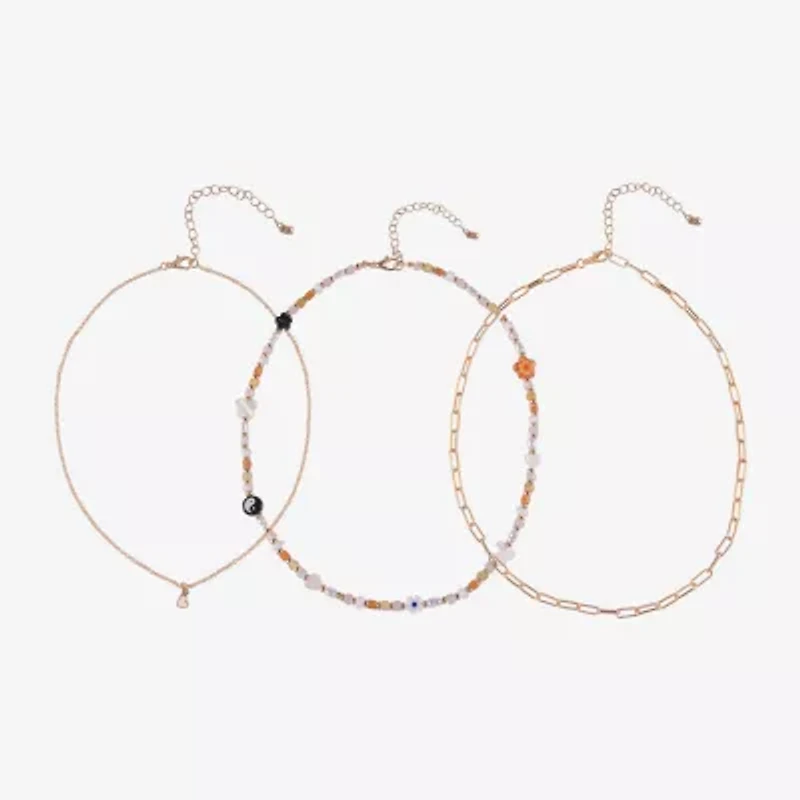 Arizona Gold Tone Girls Heart 3-pc. Necklace Set
