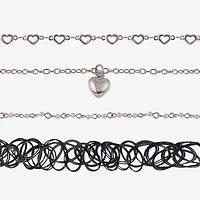 Arizona Silver Tone Girls Heart 4-pc. Necklace Set