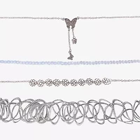 Arizona Silver Tone Girls Butterfly 4-pc. Necklace Set