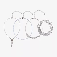Arizona Silver Tone Girls Butterfly 4-pc. Necklace Set