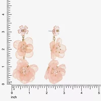 Bijoux Bar Womens Flower Hypoallergenic Drop Earrings