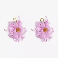 Bijoux Bar Womens Flower Drop Earrings