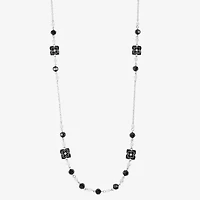 Mixit Silver Tone Womens 34 Inch Strand Necklace