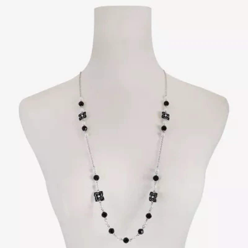 Mixit Silver Tone Womens 34 Inch Strand Necklace