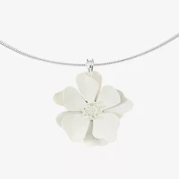Liz Claiborne Womens Flower 17 Inch Pendant Necklace