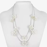 Liz Claiborne Multi Strand Womens 18 Inch Collar Necklace