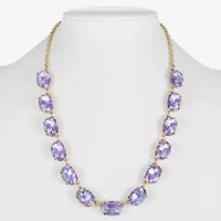 Monet Jewelry Womens Purple 17 Inch Collar Necklace