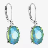 Monet Jewelry Womens Glass Oval Drop Earrings