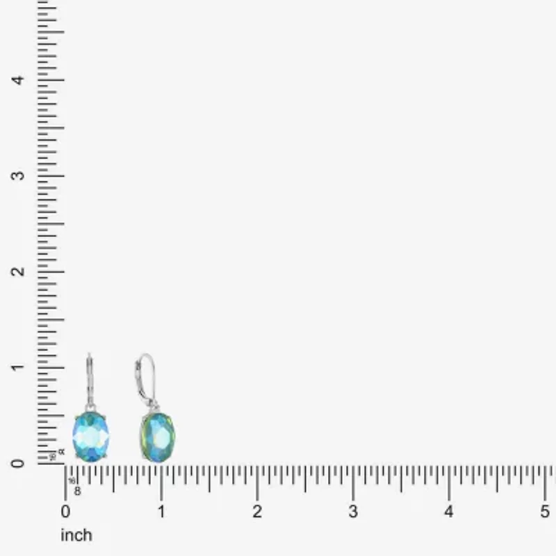 Monet Jewelry Womens Glass Oval Drop Earrings
