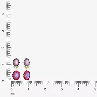 Monet Jewelry Gold Tone Womens Multi Color Glass Flower Hypoallergenic Drop Earrings