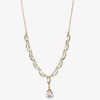 Monet Jewelry Gold Tone Womens Glass 17 Inch Y Necklace