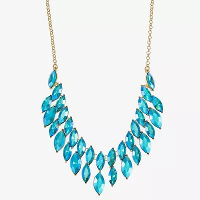 Monet Jewelry Gold Tone Womens 18 Inch Statement Necklace