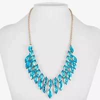 Monet Jewelry Gold Tone Womens 18 Inch Statement Necklace