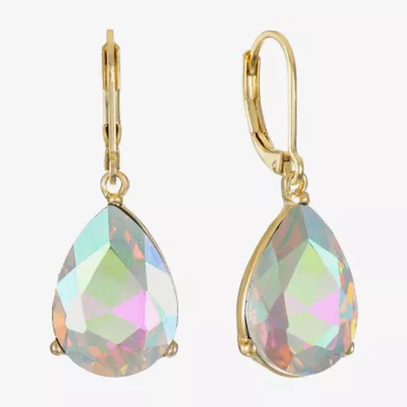 Monet Jewelry Gold Tone Womens Glass Drop Earrings