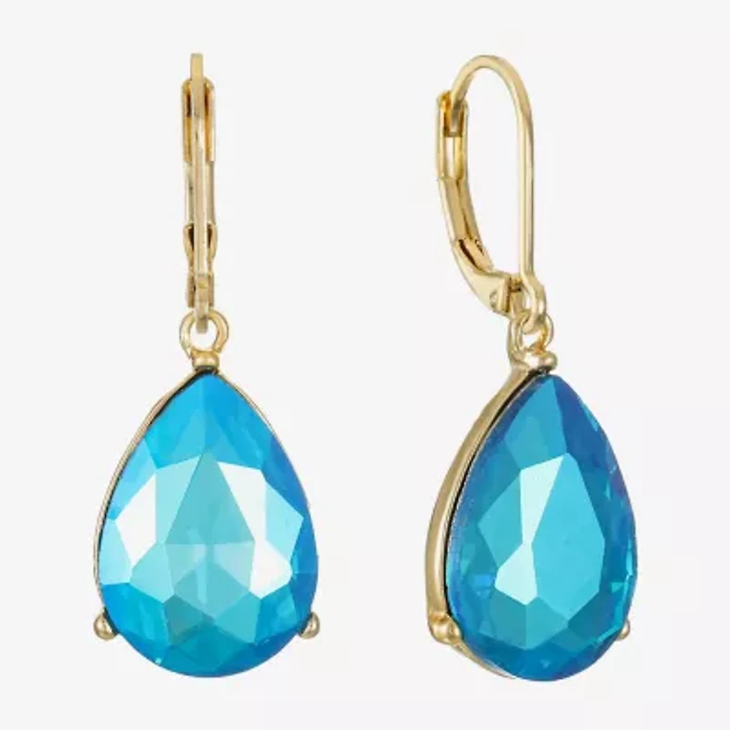 Monet Jewelry Gold Tone Womens Glass Drop Earrings