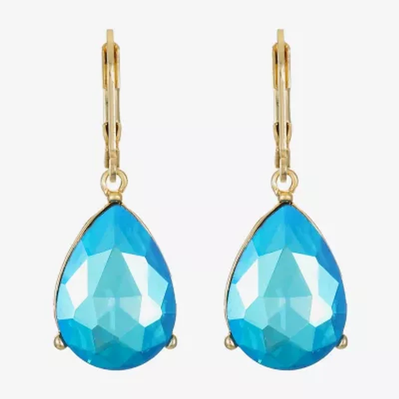 Monet Jewelry Gold Tone Womens Glass Drop Earrings
