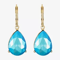Monet Jewelry Gold Tone Womens Glass Drop Earrings