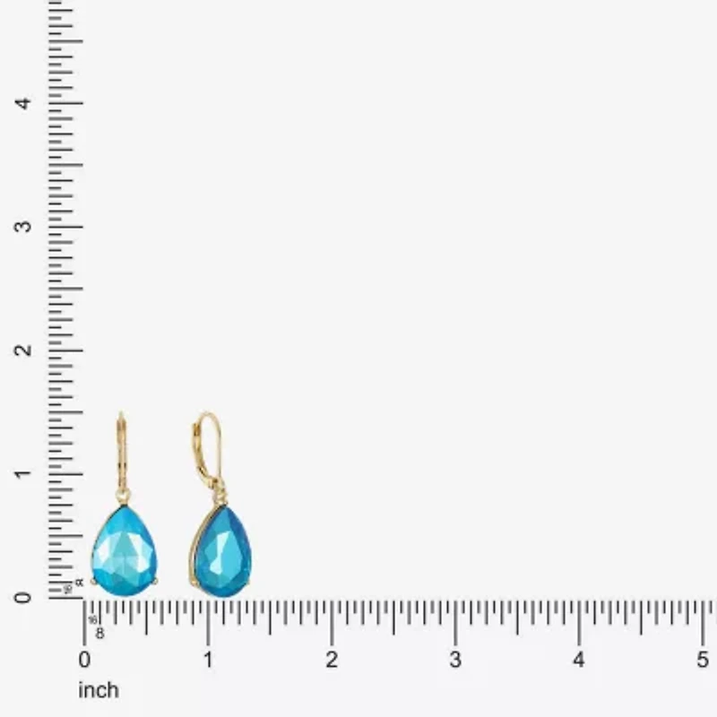 Monet Jewelry Gold Tone Womens Glass Drop Earrings