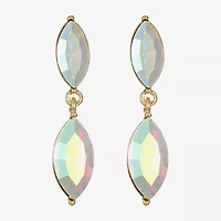 Monet Jewelry Gold Tone Womens Glass Marquise Hypoallergenic Drop Earrings