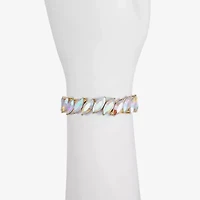 Monet Jewelry Gold Tone Womens Glass Marquise Stretch Bracelet