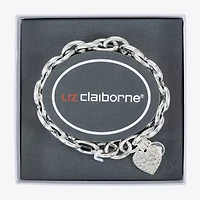 Liz Claiborne Womens Glass Heart Stretch Bracelet