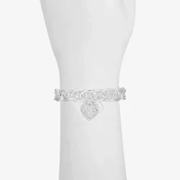 Liz Claiborne Womens Glass Heart Stretch Bracelet