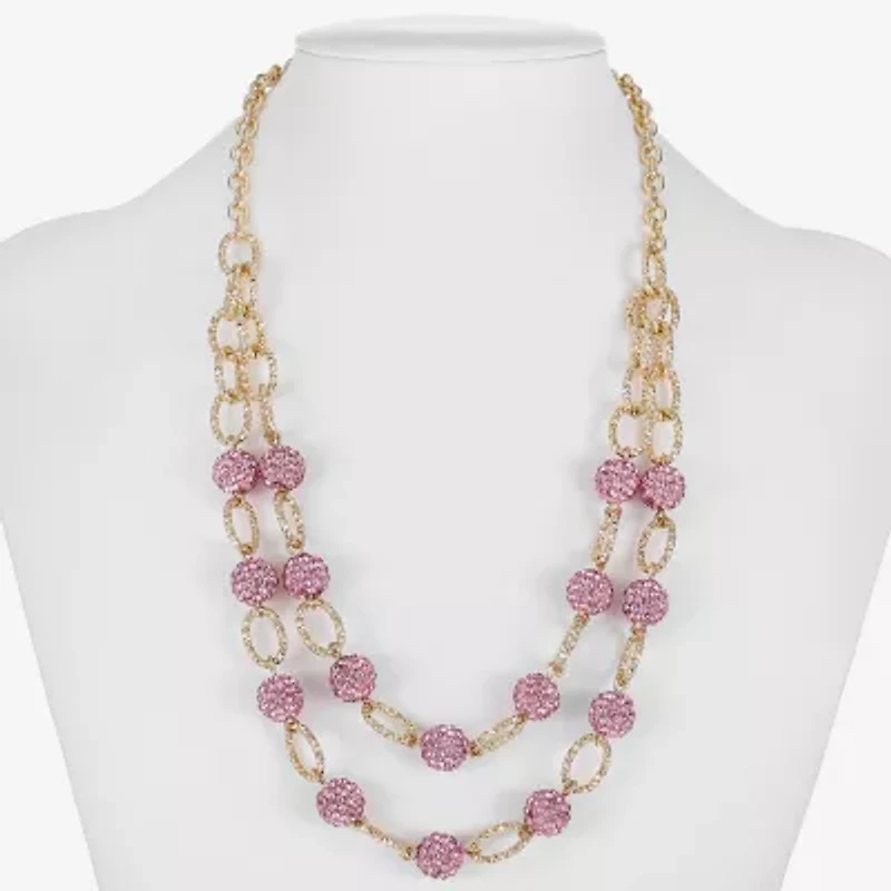Monet Jewelry Womens Glass 18 Inch Strand Necklace