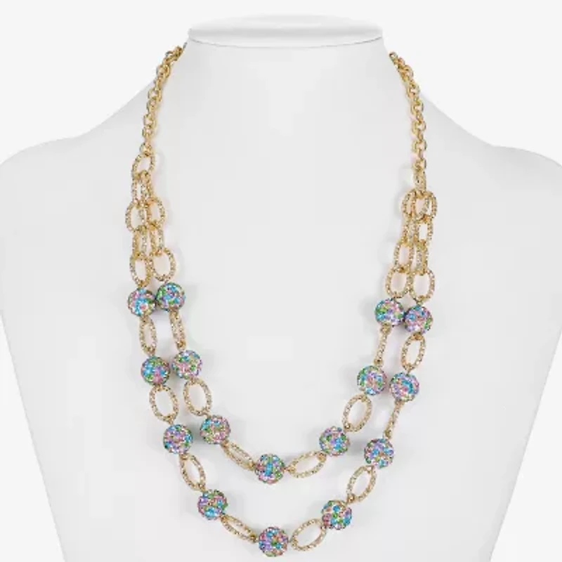 Monet Jewelry Womens Glass 18 Inch Strand Necklace