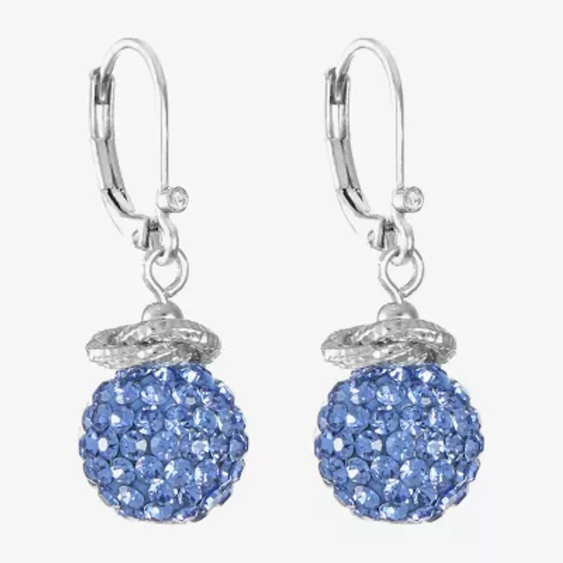 Monet Jewelry Womens Glass Round Drop Earrings