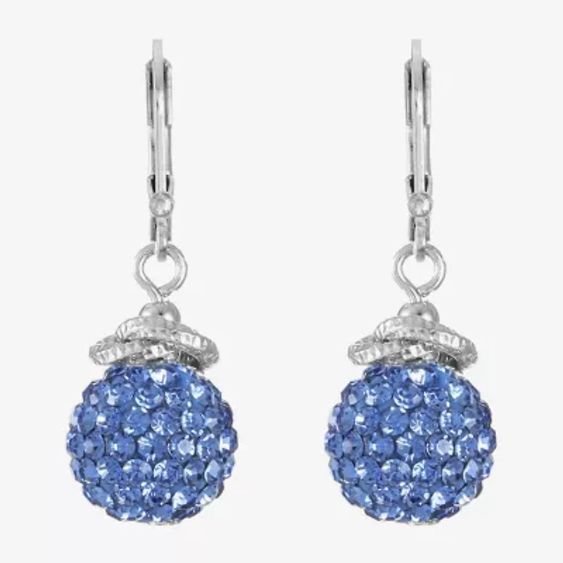 Monet Jewelry Womens Glass Round Drop Earrings