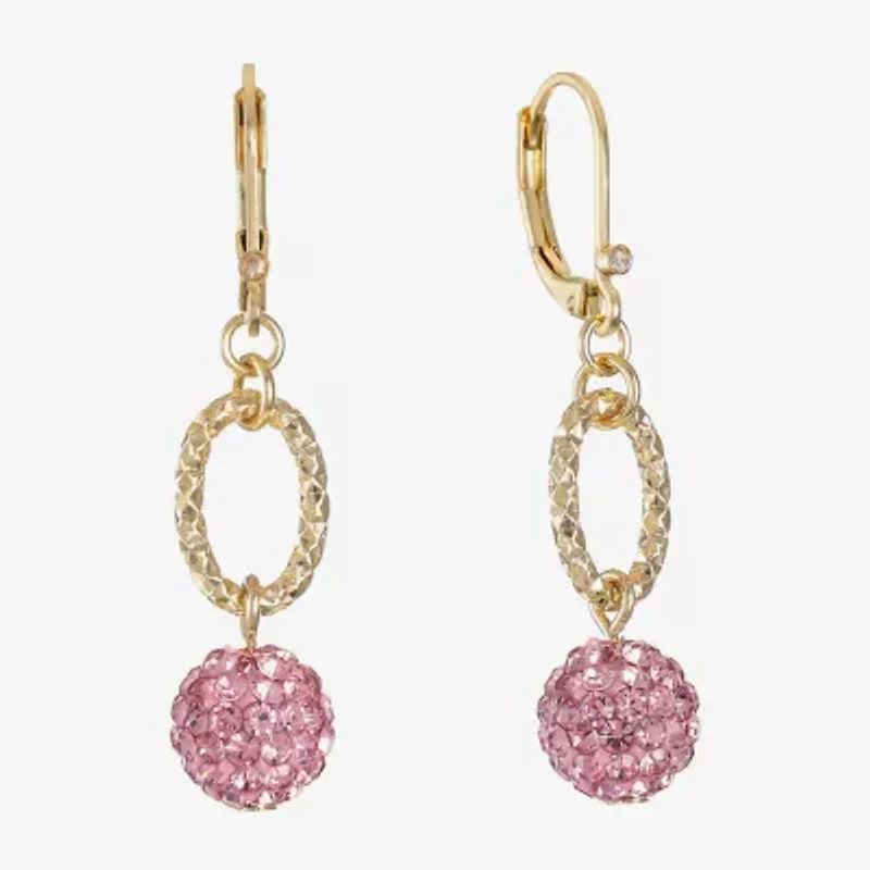 Monet Jewelry Womens Glass Round Drop Earrings