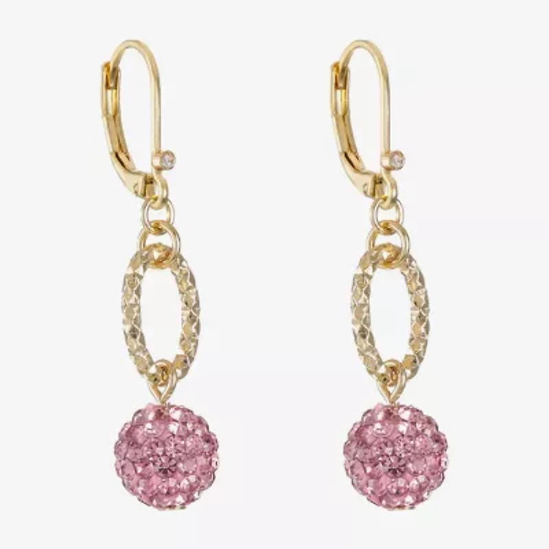 Monet Jewelry Womens Glass Round Drop Earrings