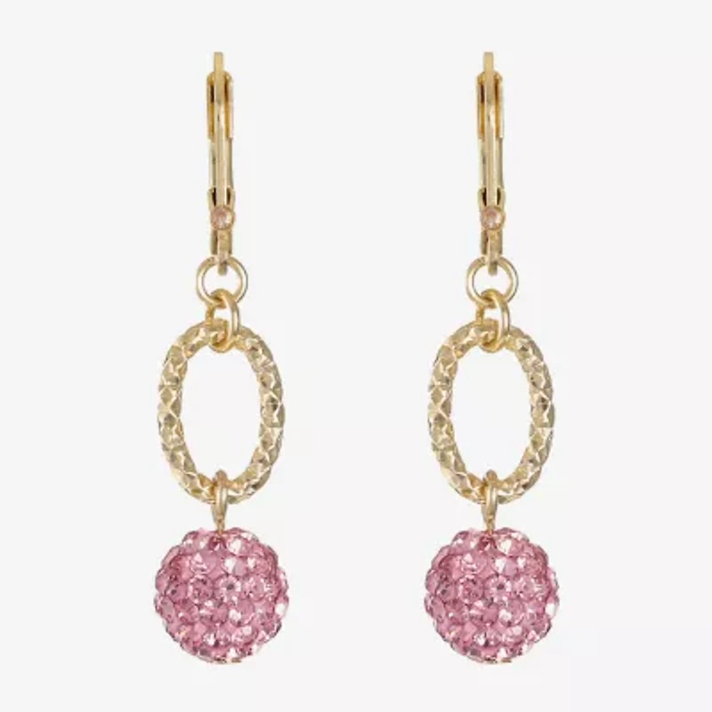 Monet Jewelry Womens Glass Round Drop Earrings