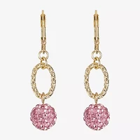 Monet Jewelry Womens Glass Round Drop Earrings