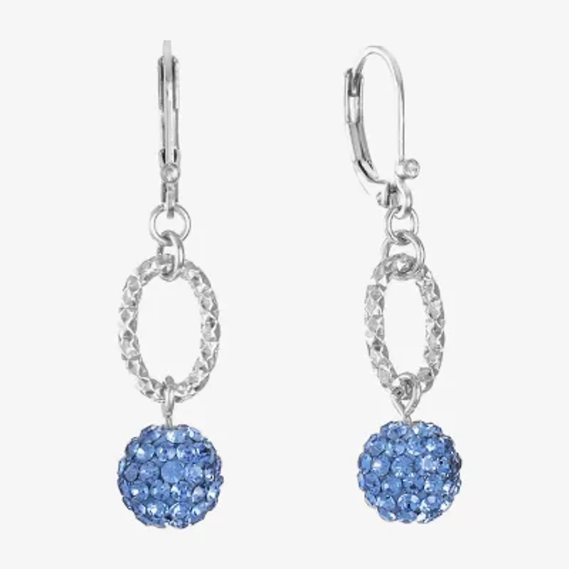 Monet Jewelry Womens Glass Round Drop Earrings