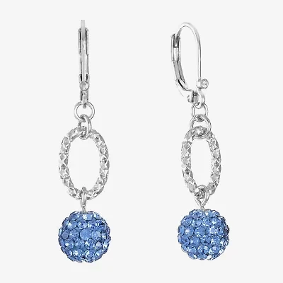 Monet Jewelry Womens Glass Round Drop Earrings
