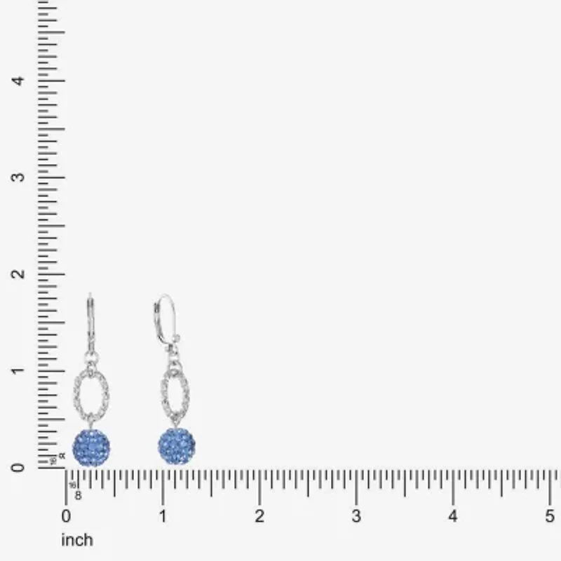Monet Jewelry Womens Glass Round Drop Earrings