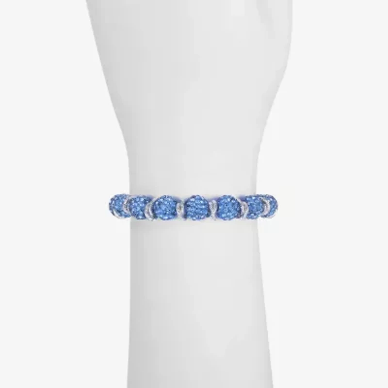 Monet Jewelry Womens Glass Round Stretch Bracelet