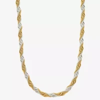 Monet Jewelry Two Tone Twisted Womens 18 Inch Collar Necklace