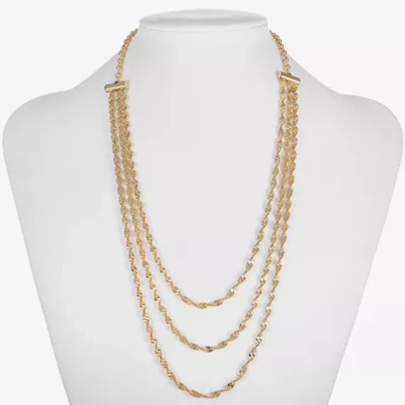 Monet Jewelry Twisted Womens 18 Inch Fashion Chain Necklace