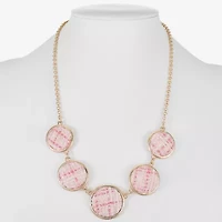 Monet Jewelry Gold Tone Tweed Womens 17 Inch Collar Necklace