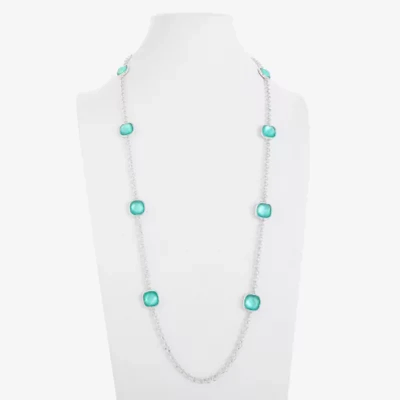 Monet Jewelry Womens Glass 36 Inch Strand Necklace