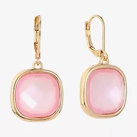 Monet Jewelry Womens Glass Cushion Drop Earrings