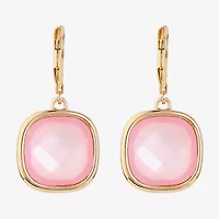 Monet Jewelry Womens Glass Cushion Drop Earrings