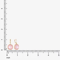 Monet Jewelry Womens Glass Cushion Drop Earrings